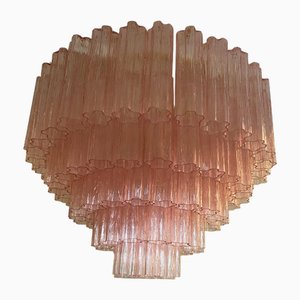 Pink Tronchi Murano Glass Chandelier by Simoeng