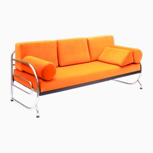 Bauhaus Sofa aus Stahlrohr von Robert Slezak, 1930er