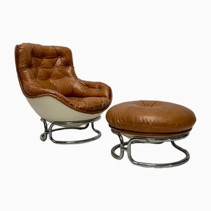 Set de Chaises de Karaté Vintage en Cuir par Michel Cadestin pour Airborne, 1960s, Set de 2