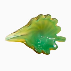 Murano Glass Biomorphic Leaf Centerpiece, 1950