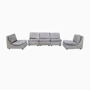 Divano modulare vintage in pelle di bufalo di Walter Knoll/Wilhelm Knoll, anni '70, set di 5