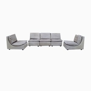 Modulares Vintage Sofa aus Büffelleder von Walter Knoll / Wilhelm Knoll, 1970er, 5er Set