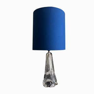 Lámpara de mesa de vidrio de Daum