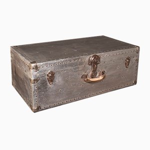 Large Antique Edwardian Continental Shipping Chest, 1890s