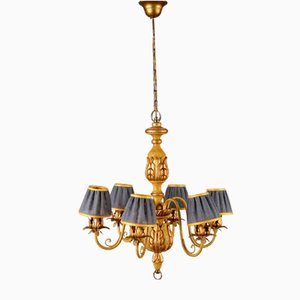Lacquered Iron and Sheet metal Chandelier