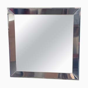 Wall Mirror in Aluminium and Glass, France, 1970s