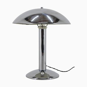 Art Deco Chrome-Plated Table Lamp, Former Czechoslovakia, 1930s