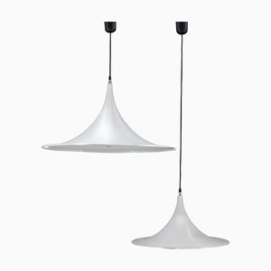 Trumpet Pendant Lamps attributed to Guzzini for Meblo, Italy, 1970s, Set of 2
