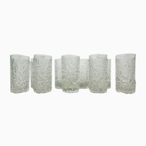 Bark Drink Glasses from Goebel Charlottenhutte, Germany, 1970s, Set of 9