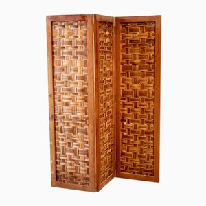 Raumteiler aus Holz & Bambus, 1970er