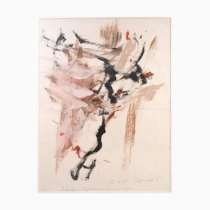 Adriano Parisot, Abstrakte Komposition, 1958, Öl auf Papier