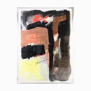 Adriano Parisot, Abstrakte Komposition, 1985, Öl auf Papier