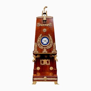 Mahogany Clock in Gilded Bronze from Maison Balthazard