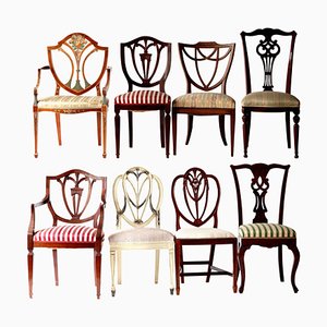 Georgian Revival English Chairs, Set of 6