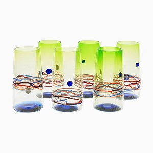 Young Collection Murano Glasses from Cenedese, 1960s, Set of 6
