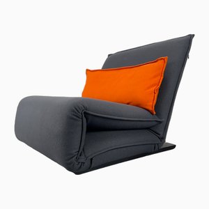 Vintage Tattomi Seat and Lounge Chair in Gray and Orange by Jan Armgardt & Ingo Maurer for Mobiliar Collection, 1980s