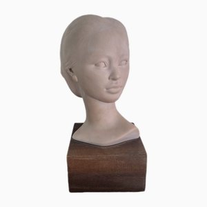 Mid-Century Bust of Lady, 1950s