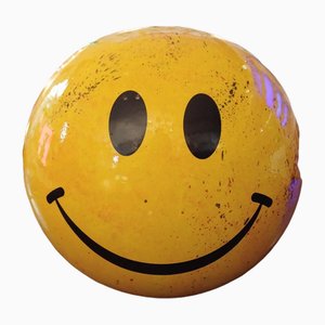 Large Yellow Ceramic Smiley by Andrea Visconti, 1963