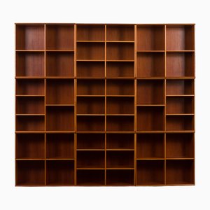 Danish Large Modular Bookcase in the style of Mogens Koch, 1970s, Set of 9