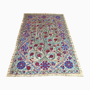 Handmade Silk Suzani Tablecloth, 1980s