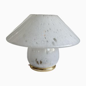 Lámpara de mesa grande en forma de hongo de cristal de Murano de Alfredo Barbini, años 70