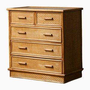 Wicker and Rush Chest of Drawers, 1980