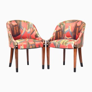 Art Deco French Tub Chairs with Original Upholstery, 1930s, Set of 2