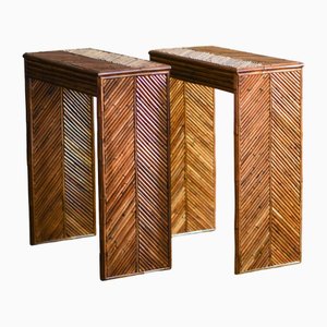 Table Console Vintage en Bambou