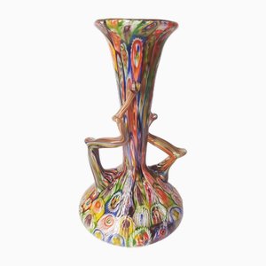 Vintage Murano Glass Millefiore Vase, 1920