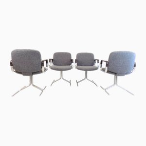 150 Conference Chairs by Herbert Hirche for Mauser Werke Waldeck, 1960s, Set of 4