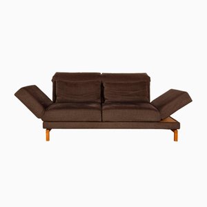 Moule Fabric Two-Seater Grey Brown Sofa from Brühl