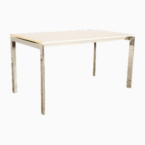 Mesa de comedor extensible de madera blanca de Cattelan Italia