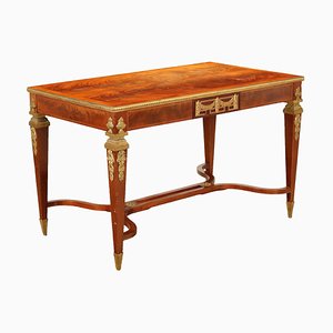 Louis XVI Writing Desk in Mahogany Feather, France, 1800s