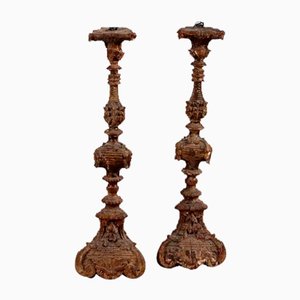 18th Century Neoclassical Torch Holders, Italy, Set of 2