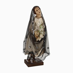 Statua in cera vintage vestita di cotone
