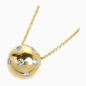 Yellow Gold & Platinum Dots Ball Diamond Necklace from Tiffany & Co.