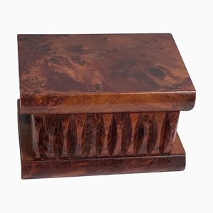 20th Century Brown Box in Burled Wood, France, 1970s