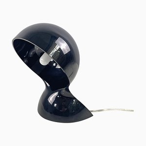 Lámpara de mesa italiana Dalù de plástico negro atribuida a Vico Magistretti para Artemide, años 60