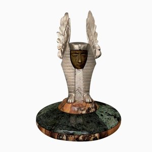 Bronze Winged Sphinx Automobile Mascot by Sertorio, 1930s