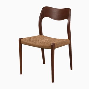 Model 71 Dining Chairs by Niels Otto (N. O.) Møller, Set of 6