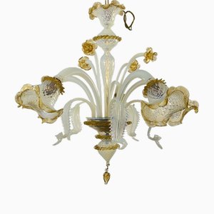 Venetian Chandelier in Hand-Crafted Glass, 1970s