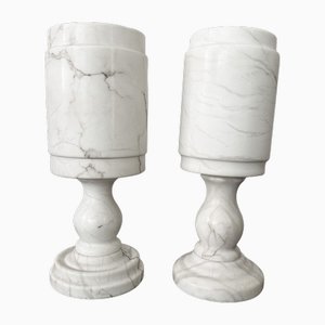 Lampes de Bureau Vintage en Marbre, 1970s, Set de 2
