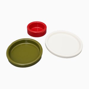 Enamelled Metal Bowls by Gianfranco Frattini for Progetti, 1970s, Set of 3