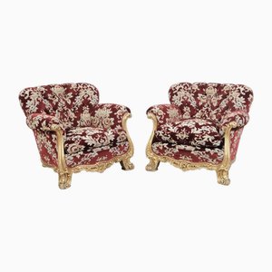 Baroque Armchairs, Italy, 1950s, Set of 2