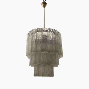 Lámpara de araña de cristal de Murano de Zonca, Italia, años 70