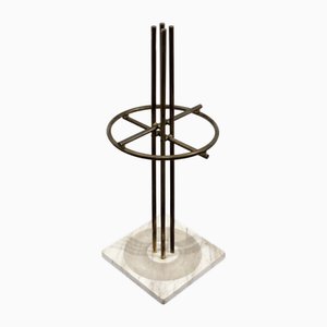 Marble and Brass Umbrella Stand, 1970s