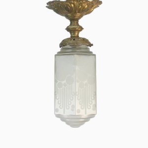 Art Deco Deckenlampe von Lubin, Frankreich, 1920er