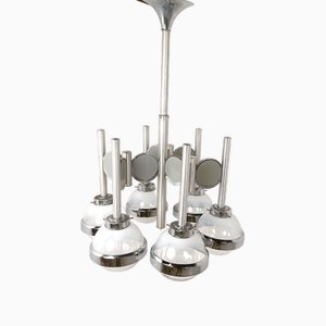 Vintage Space Age Italian Glass Globe Chandelier, 1970s