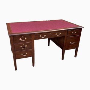 Grand Bureau de Direction Victorien Antique en Acajou