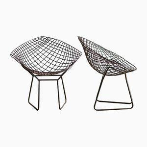 Diamond Modell Stühle von Harry Bertoia, 1950er, 2er Set